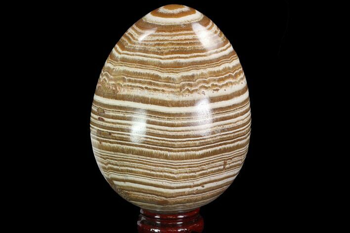 Polished, Banded Aragonite Egg - Morocco #98931